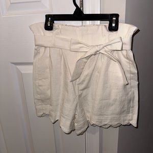 White high waisted shorts, size medium
